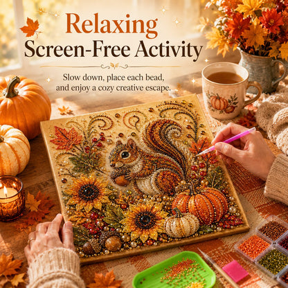 🍂💎 Autumn Decoration DIY Kit – Relaxing DIY Craft to Create Sparkling Fall Artwork 🖌️