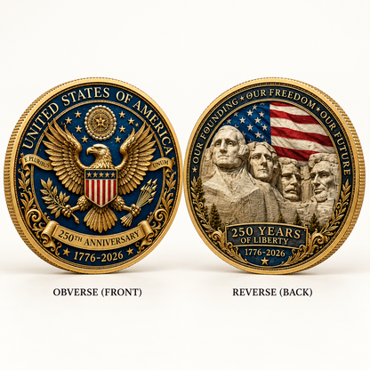 🎉🇺🇸 Limited Edition! 1776–2026 250 Years of Liberty Commemorative Coin