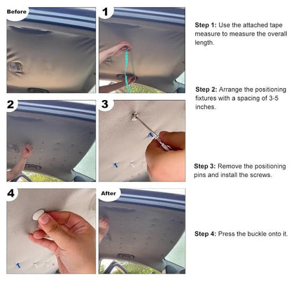 Car Roof Headliner Repair Clips – Fabric-Covered Retainer Buttons for Sagging Auto Ceiling Liner