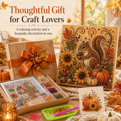 🍂💎 Autumn Decoration DIY Kit – Relaxing DIY Craft to Create Sparkling Fall Artwork 🖌️