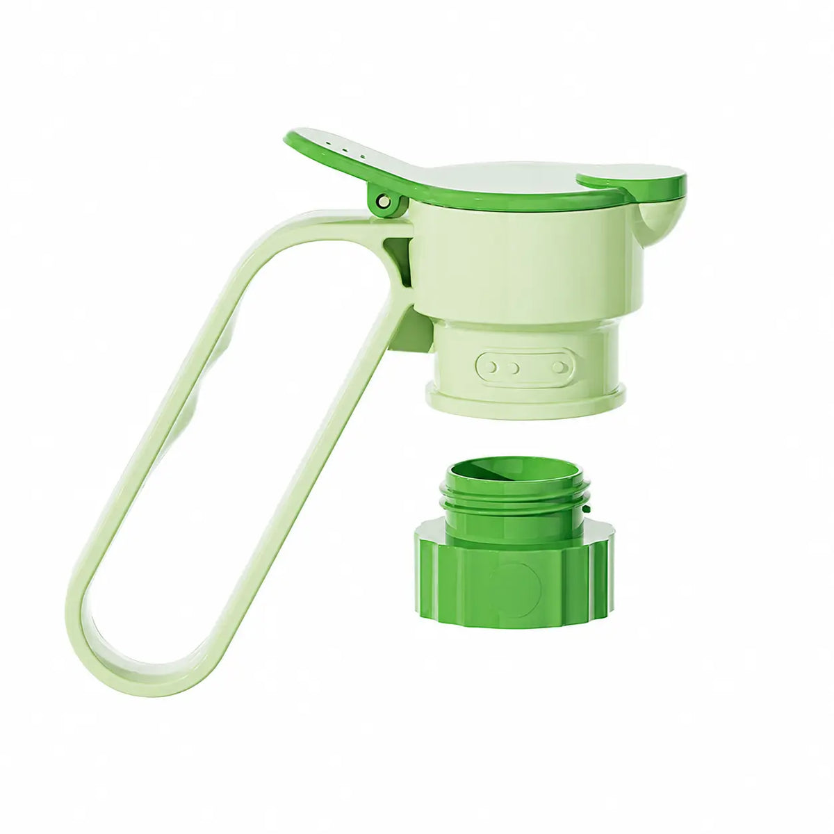 Sohochic Plastic Bottle Pour Spout Cap Dispenser - 2Count, Portable Kitchen Utensil with Carry Handle, Detachable Wide Mouth & Different Caliber, for DIY Oil Pots & Refrigerator Cold Water Making