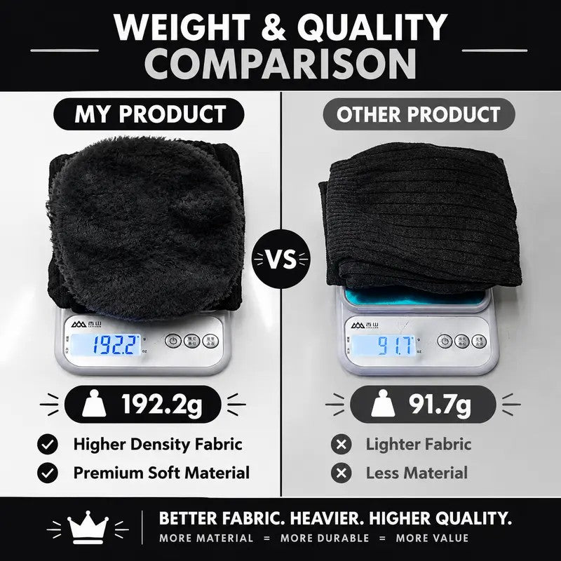 Long Knee Pads for Men and Women, One Size with Thick Wool Lining 🦵