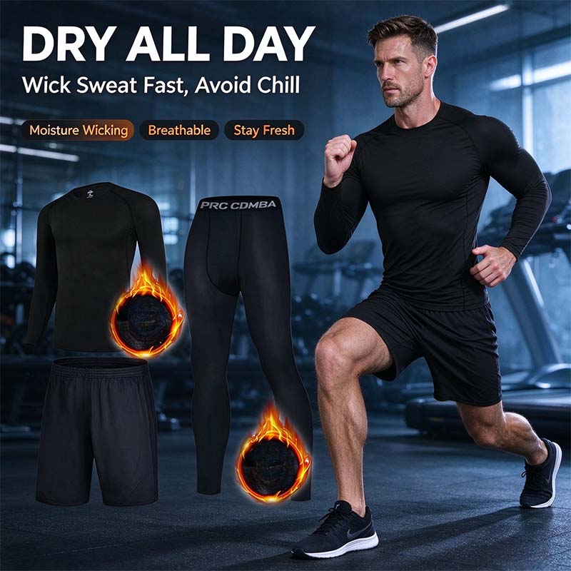 Men's Thermal Underwear Set - Long Sleeve T-Shirt & Pants 👕