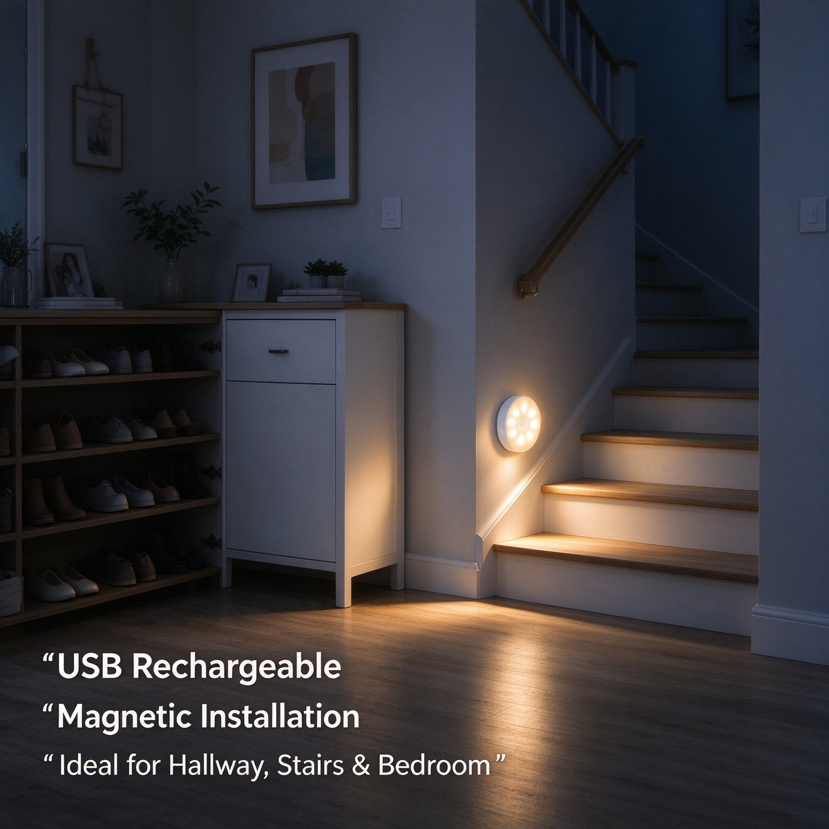 6 Pcs Motion Sensor Light Indoor, Night Light(3000K Warm Yellow 6 Pack) 🌙