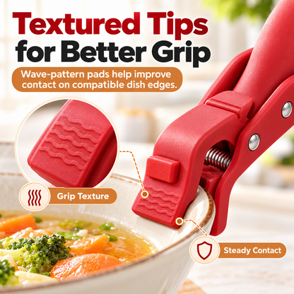 🔥 Limited-Time 49% OFF - 2-Pack Hot Bowl & Plate Grippers | Kitchen Safety Clips