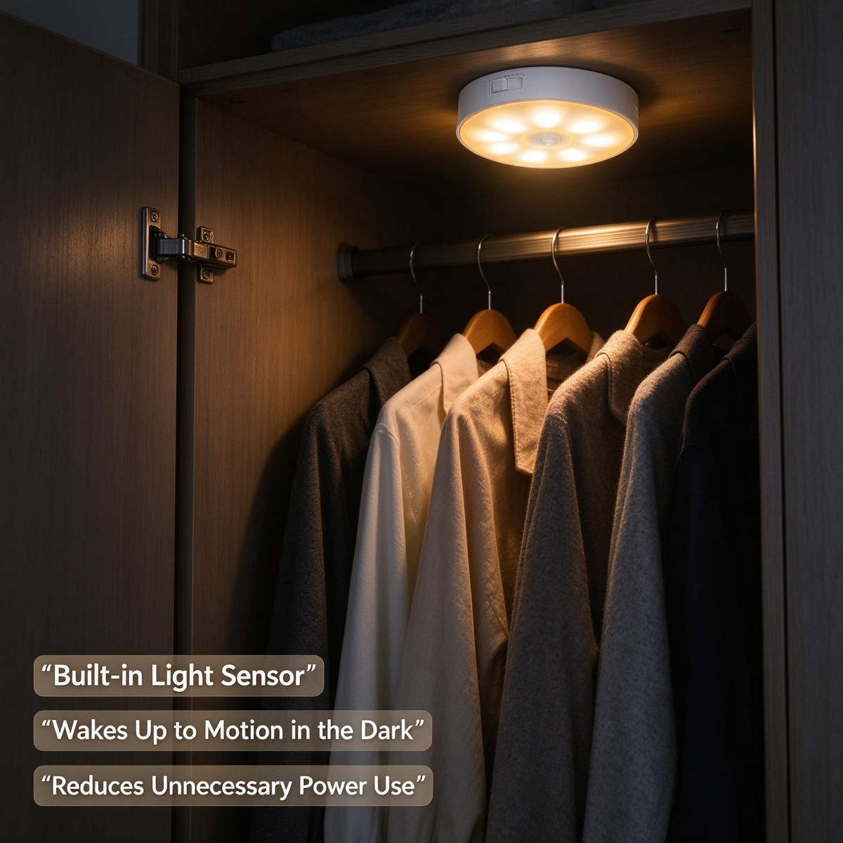 6 Pcs Motion Sensor Light Indoor, Night Light(3000K Warm Yellow 6 Pack) 🌙