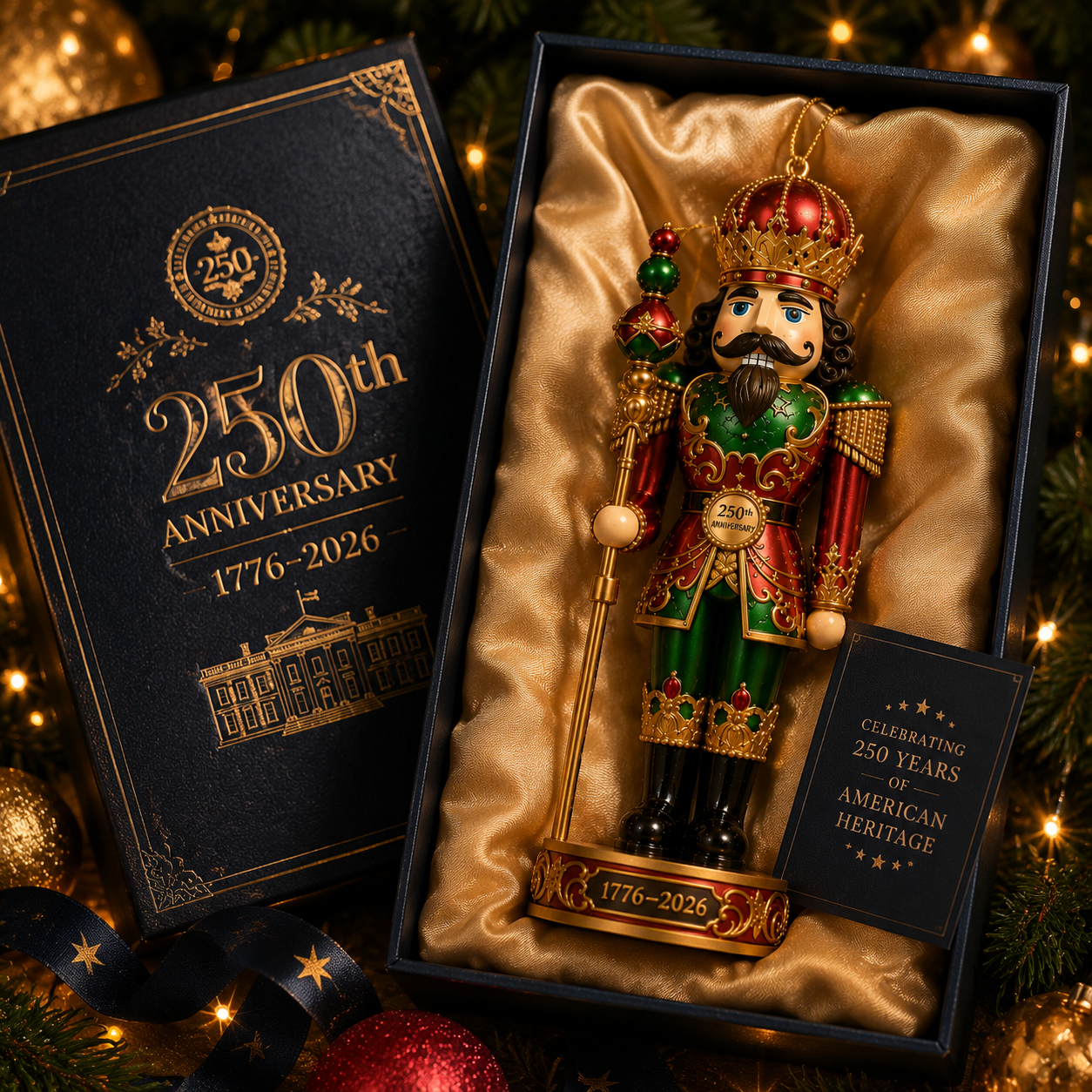 ✨2026 America 250th Anniversary Royal Nutcracker King Christmas Ornament