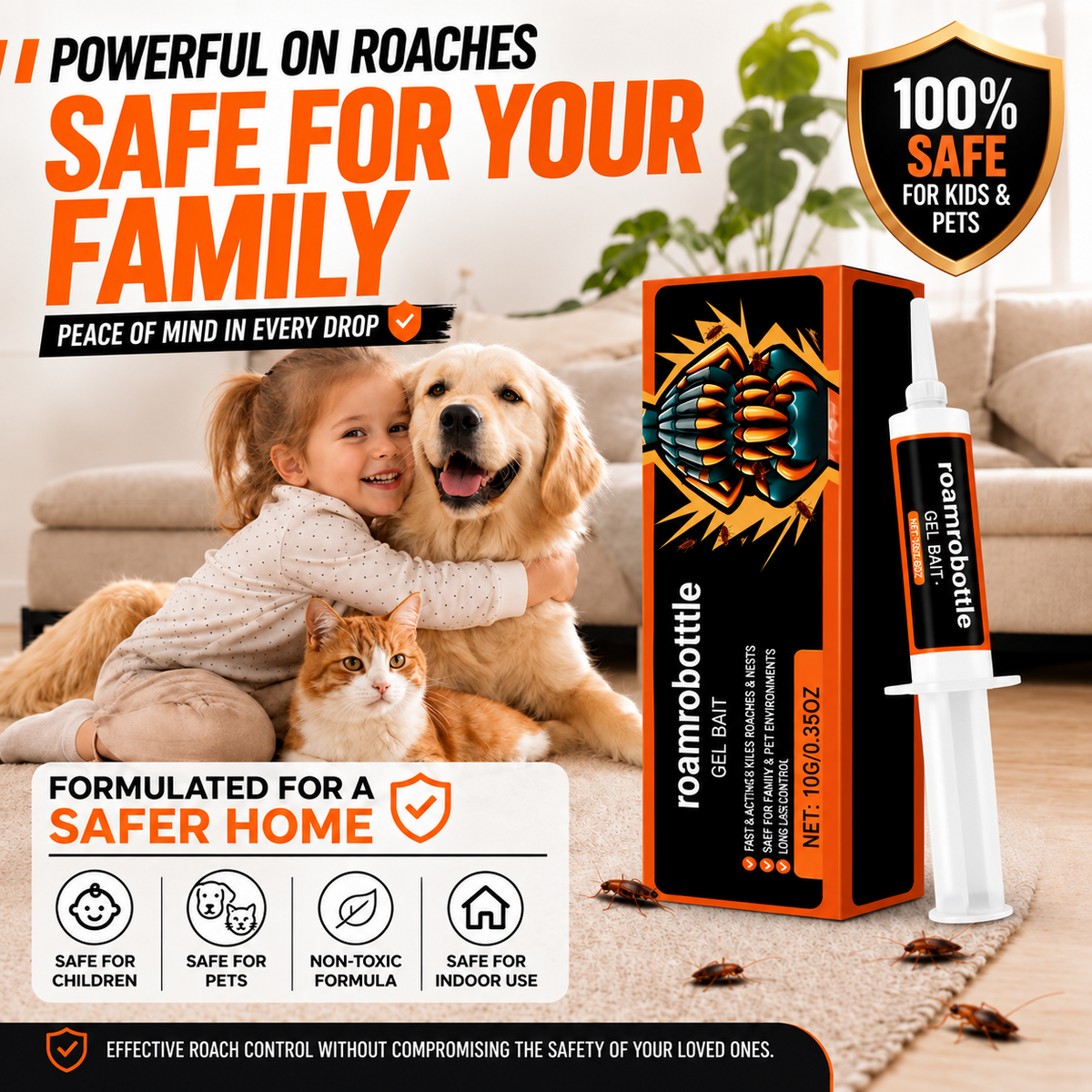 💥2026 Upgraded Formula Professional Cockroach Gel Bait – Eliminates Entire Nest