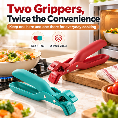 🔥 Limited-Time 49% OFF - 2-Pack Hot Bowl & Plate Grippers | Kitchen Safety Clips