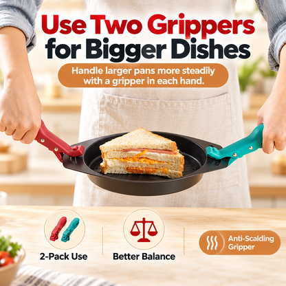 🔥 Limited-Time 49% OFF - 2-Pack Hot Bowl & Plate Grippers | Kitchen Safety Clips