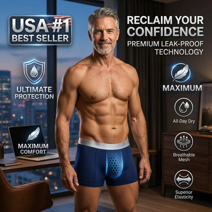 Premium Leakproof Ice Silk Mesh Men's Boxer Briefs