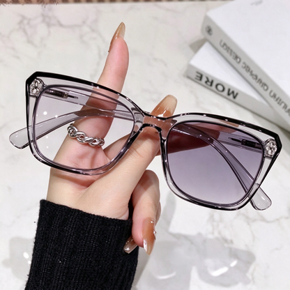 Progressive Photochromic Readers for Women, Pink Square Multifocal Reading Glasses 🕶️
