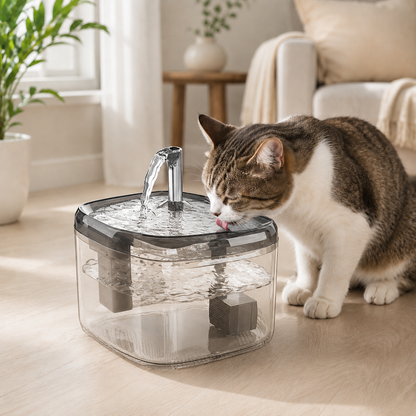 1.5L USB Automatic Cat Water Fountain with Filter for Cats and Small Dogs