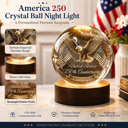 America 250 Crystal Ball Night Light