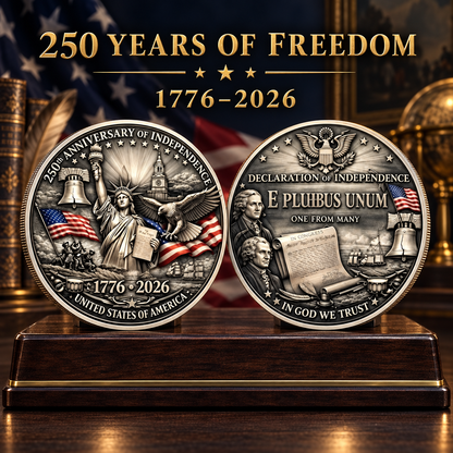 🎉🇺🇸 Limited Edition! 🔥1776–2026 250th Anniversary of American Independence Commemorative Coin