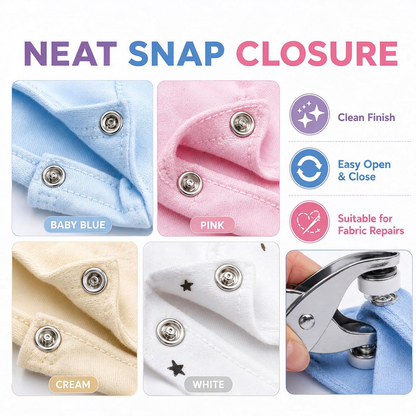 Including 100pcs Invisible Colored Metal Buckle & 1 Count Manual Pressure Pliers 🔧