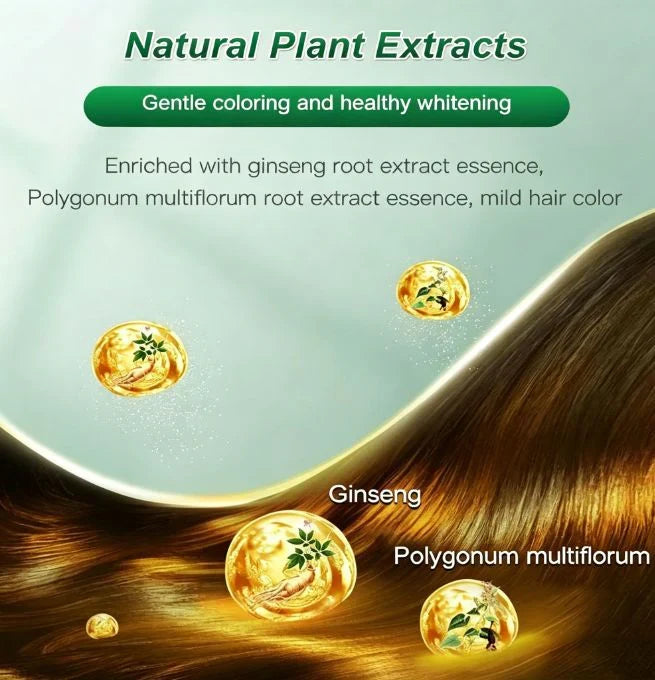 Botanical Fruit Essence Hair Dye Cream Nourishing Gray Coverage