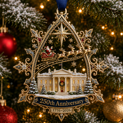 🔥250th Anniversary: Santa Flying Over the White House on a Snowy Night