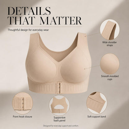 Women's Wireless Bra,Soft Breathable Non-removable Moulded Cups🤍