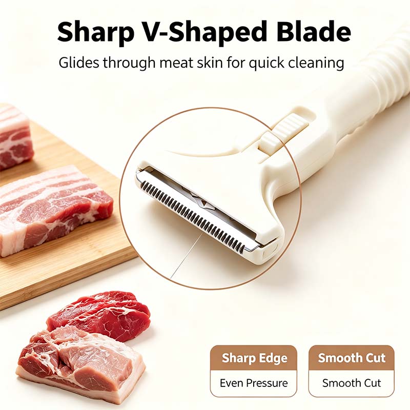 2 pack large small size handheld fat trimmer for beef pork stainless steel meat scraper landing 06