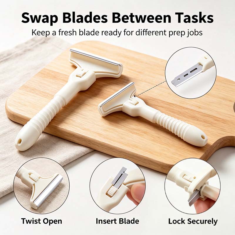 2 pack large small size handheld fat trimmer for beef pork stainless steel meat scraper landing 07