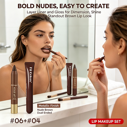 Matte Lip Liner & Moisturizing Lip Oil Cosmetic Set 💄