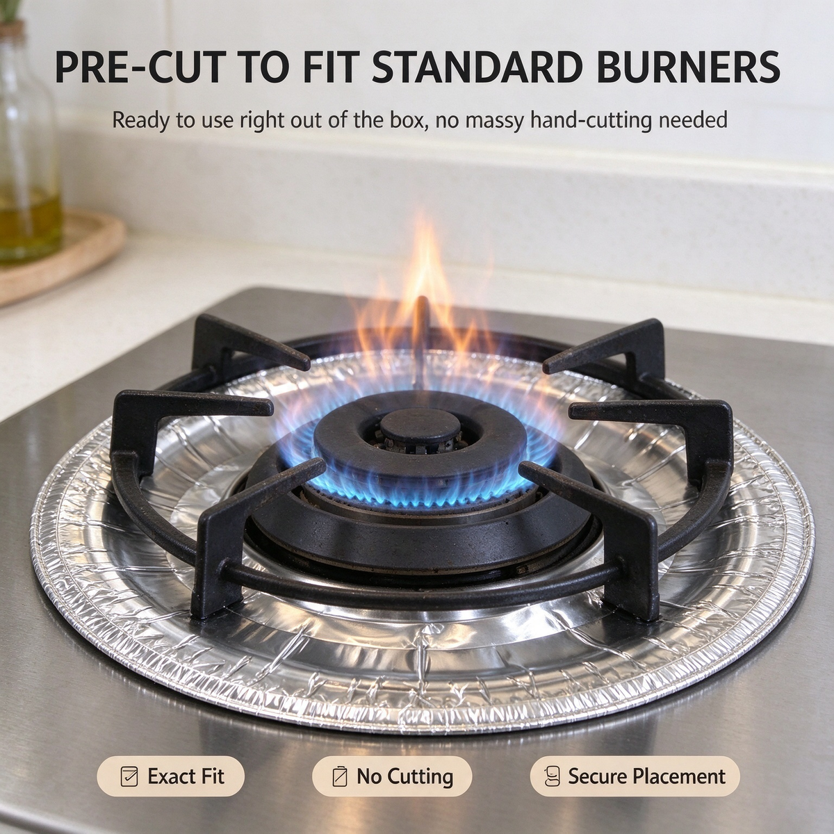 disposable stove burner protector 10pcs aluminum foil stove burner protector landing 05