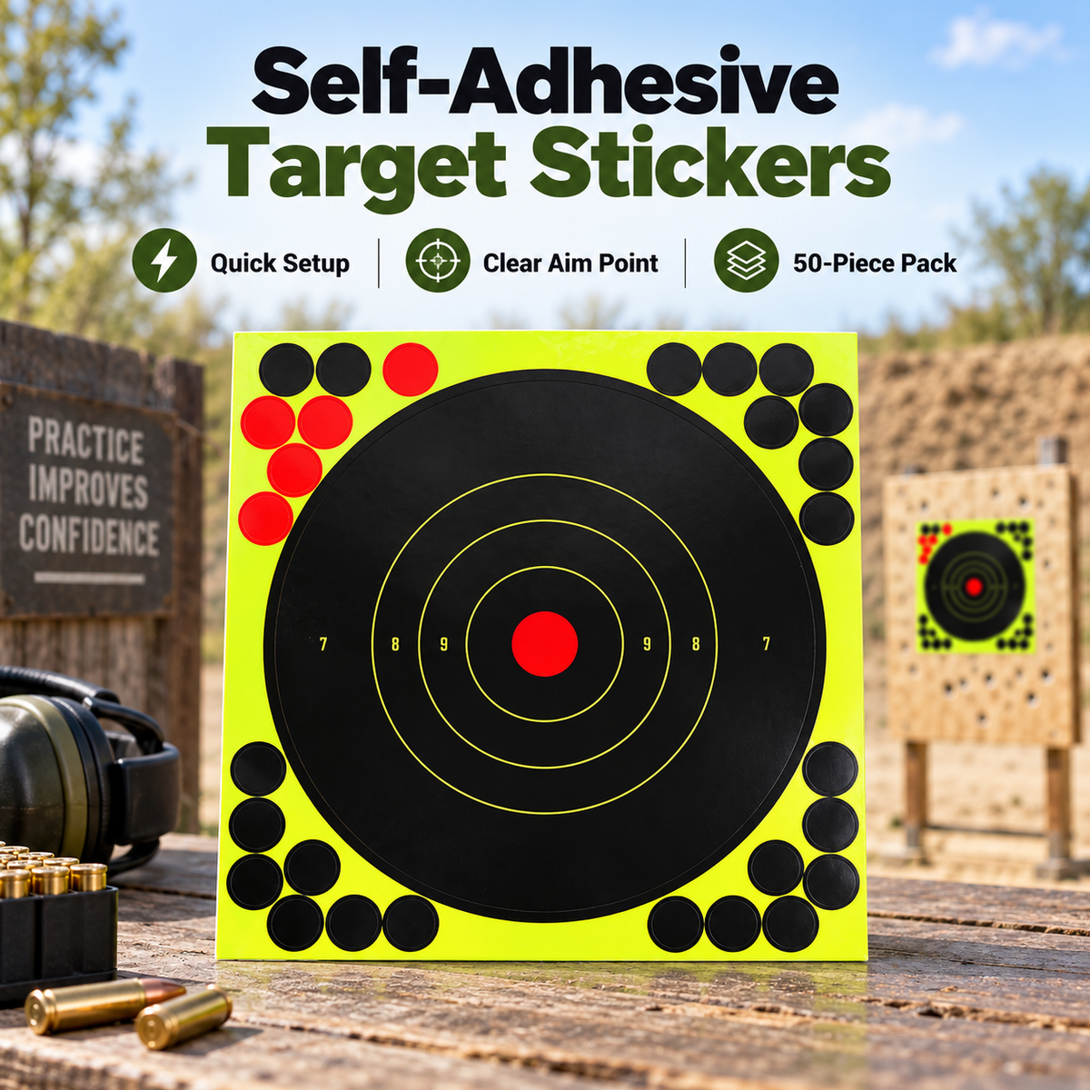 8 peel and stick shooting targets 50 pack bullseye stickers 2 landing 02