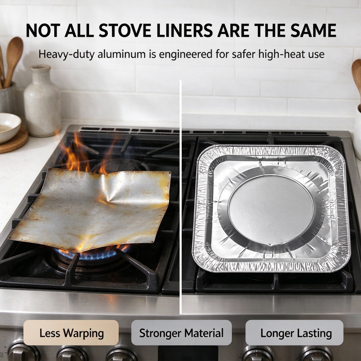 disposable stove burner protector 10pcs aluminum foil stove burner protector landing 06