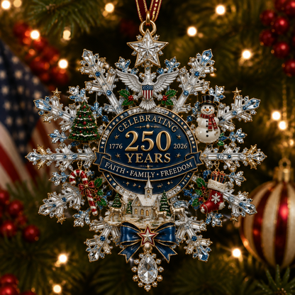 ✨Shimmering Silver Christmas Commemorative Snowflake Ornament