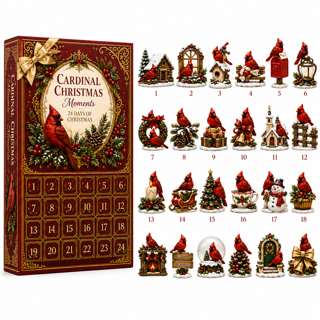 🔥Last 30 pcs✨⏰Last day 50% off🔥✨24-Day Advent Calendar - Cardinal