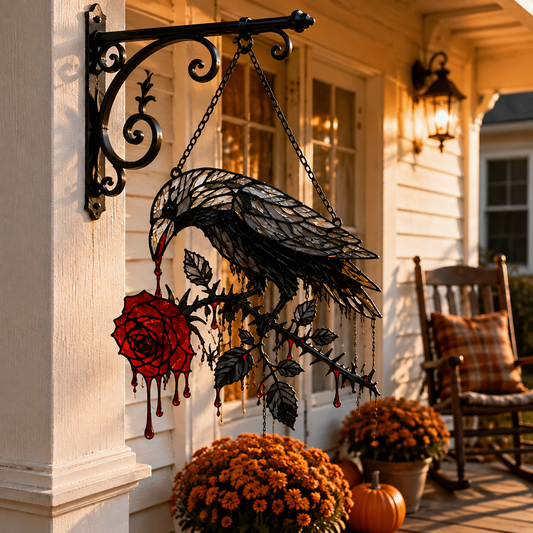✨Halloween Dripping-Blood Crow Decoration