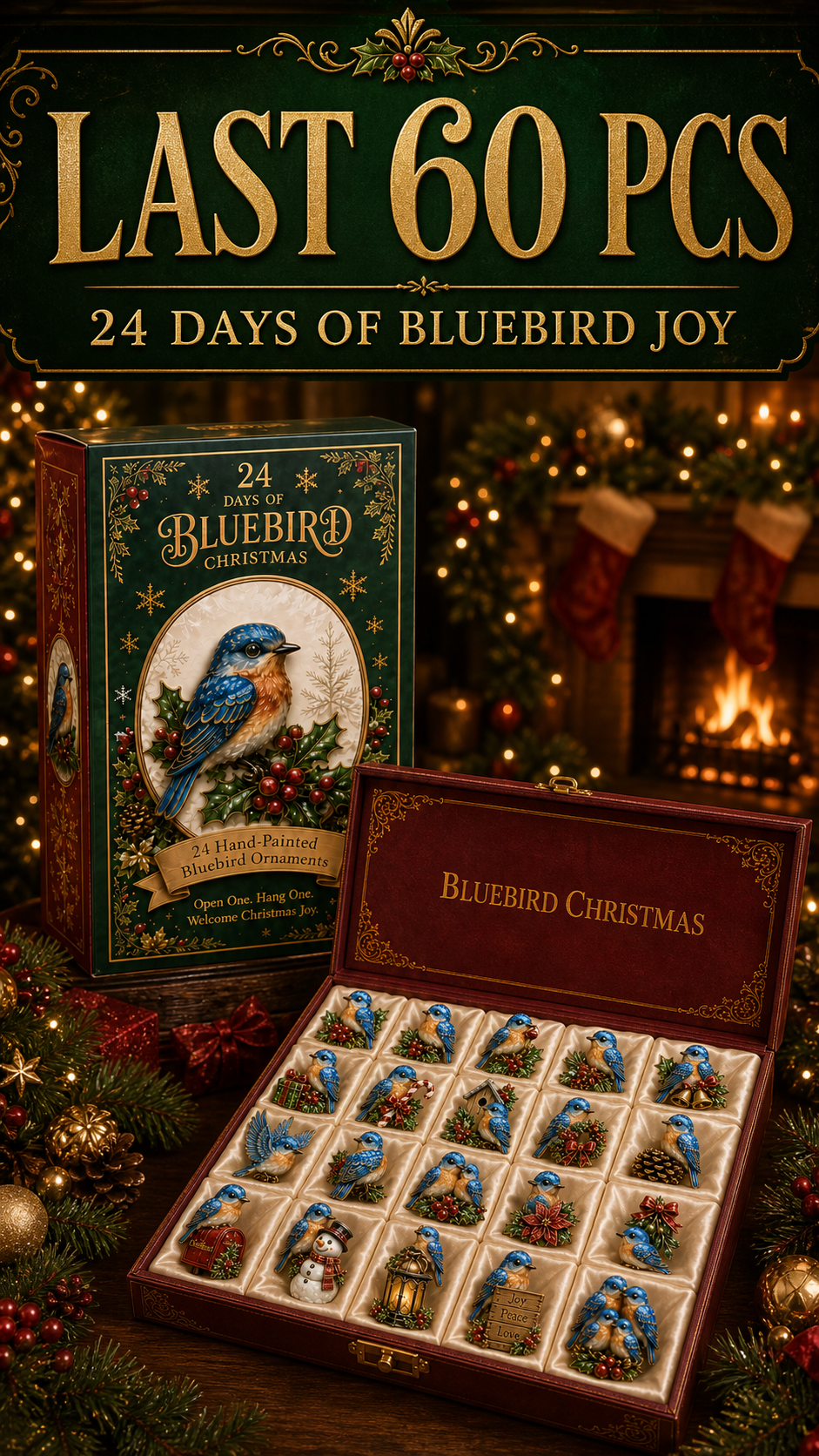 24 day advent calendar bluebird landing 01