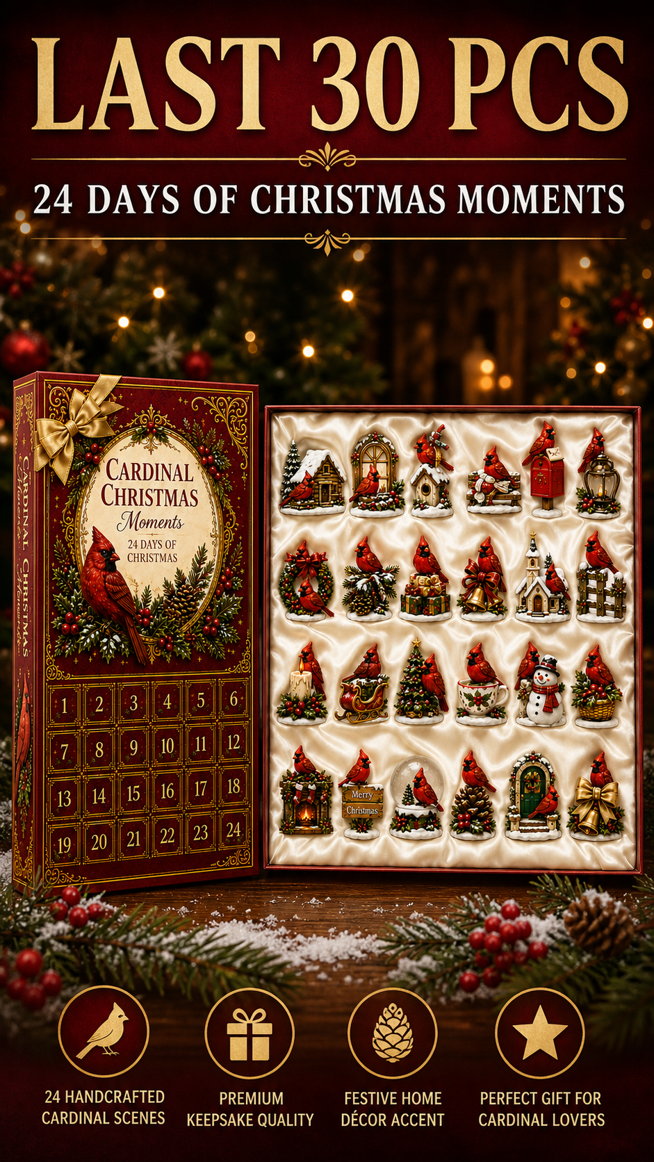 24 day advent calendar cardinal landing 01