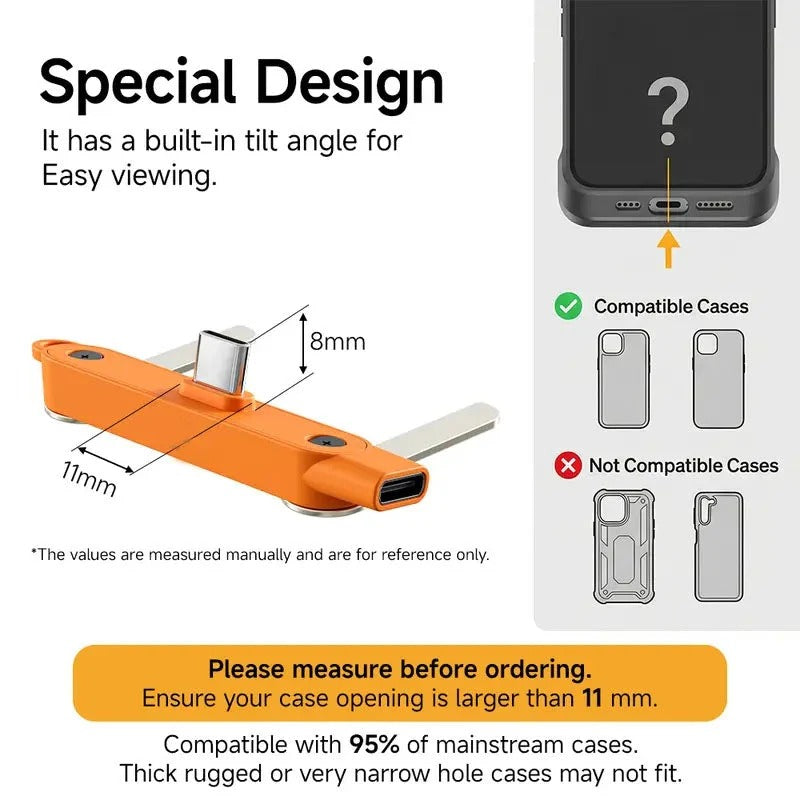 240w supercharge durable 2 in 1 detachable usb c power cable charger zinc alloy silicone type c cable 360 rotating invisible stand single head adapter for smartphones ideal for gaming car use landing 06