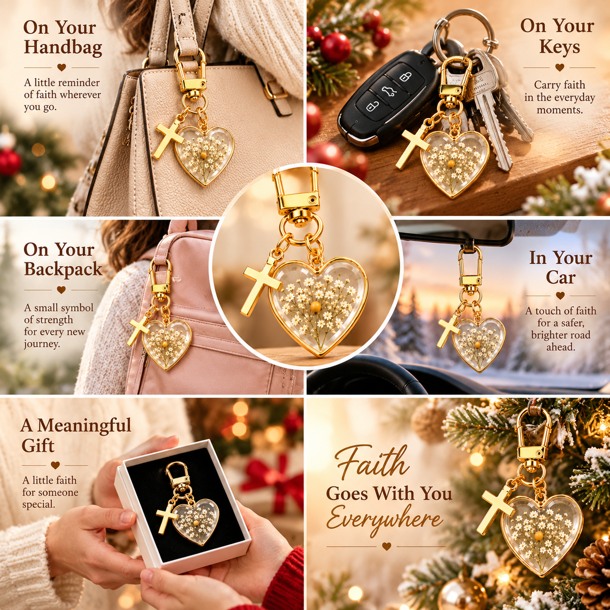 ⏳ Last Day 50% OFF –✝️ Mustard Seed Faith Keychain — Keep Believing