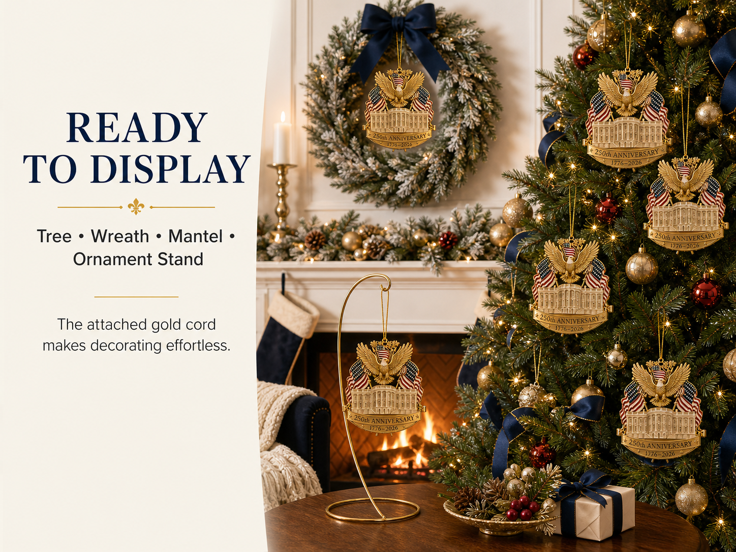 250th anniversary gold eagle white house christmas ornament landing 04