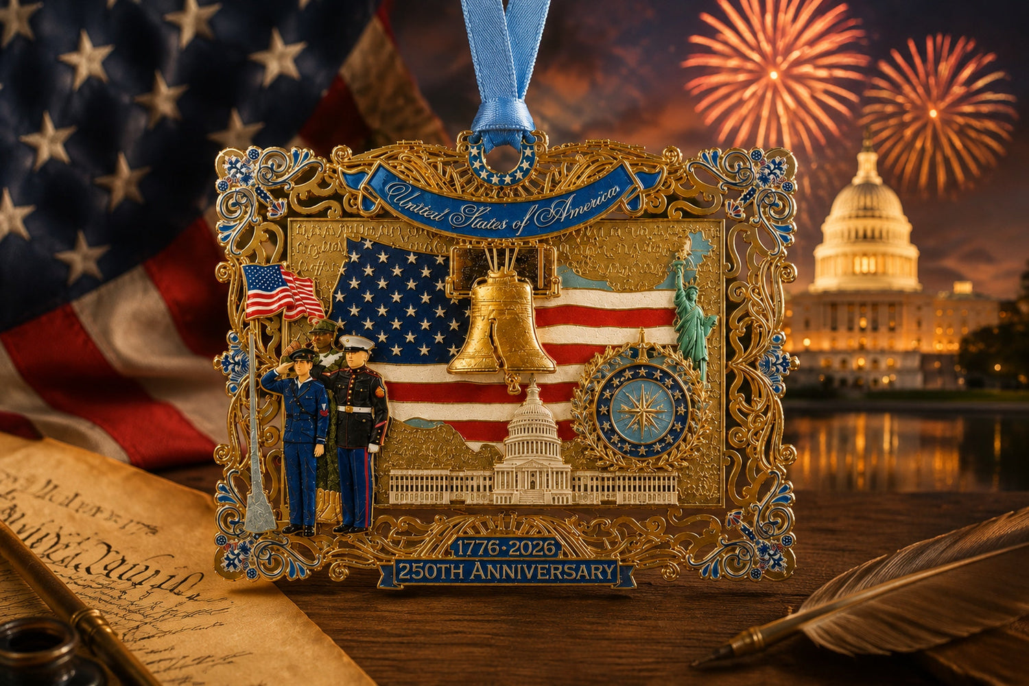 250th anniversary liberty heritage christmas hanging ornament landing 05