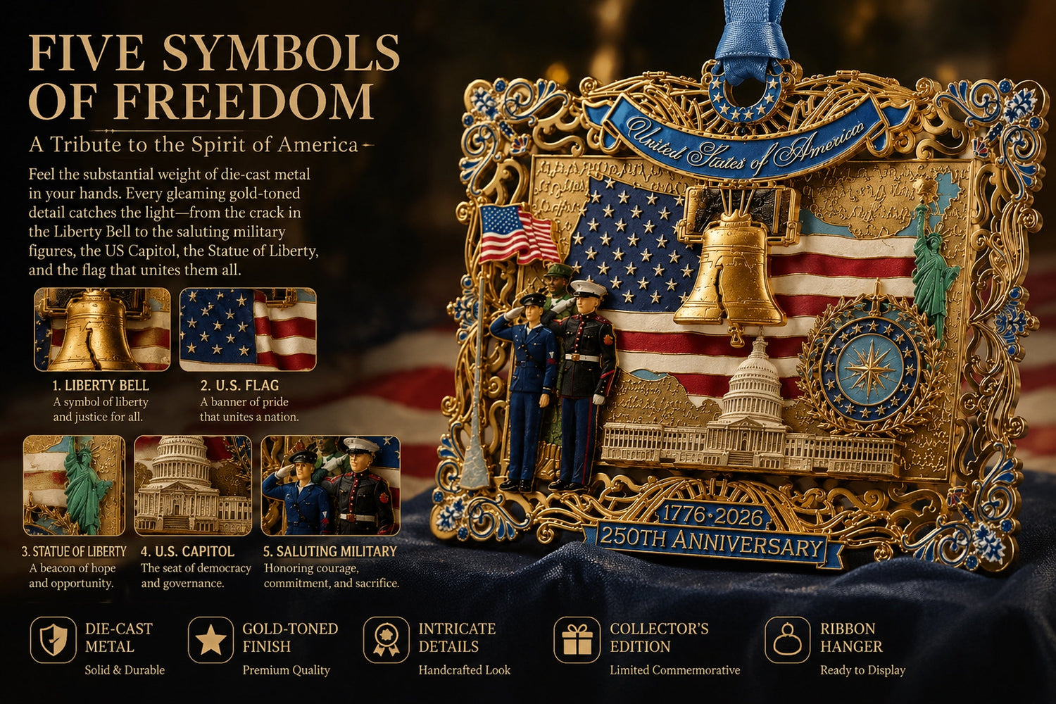 250th anniversary liberty heritage christmas hanging ornament landing 06