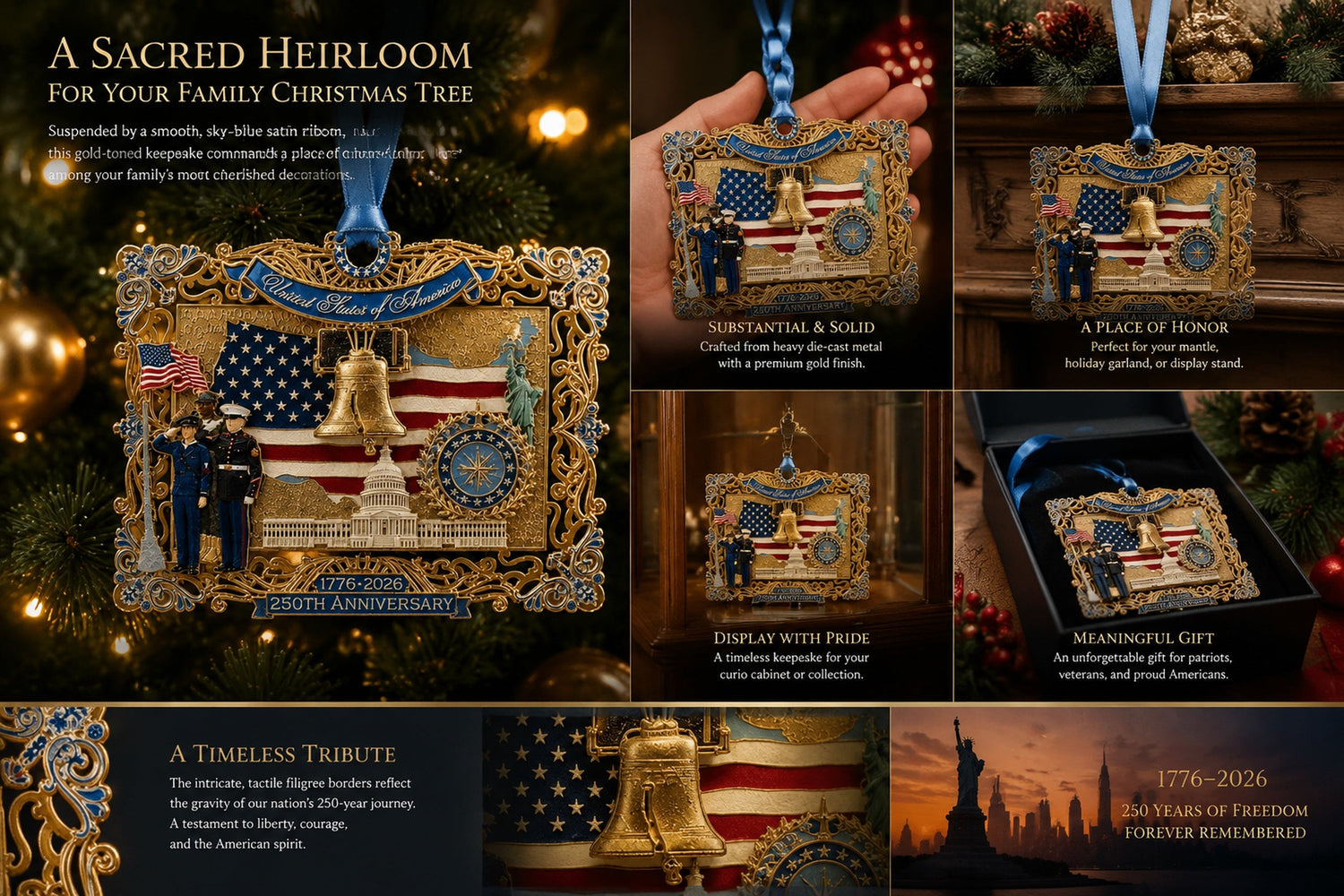 250th anniversary liberty heritage christmas hanging ornament landing 08