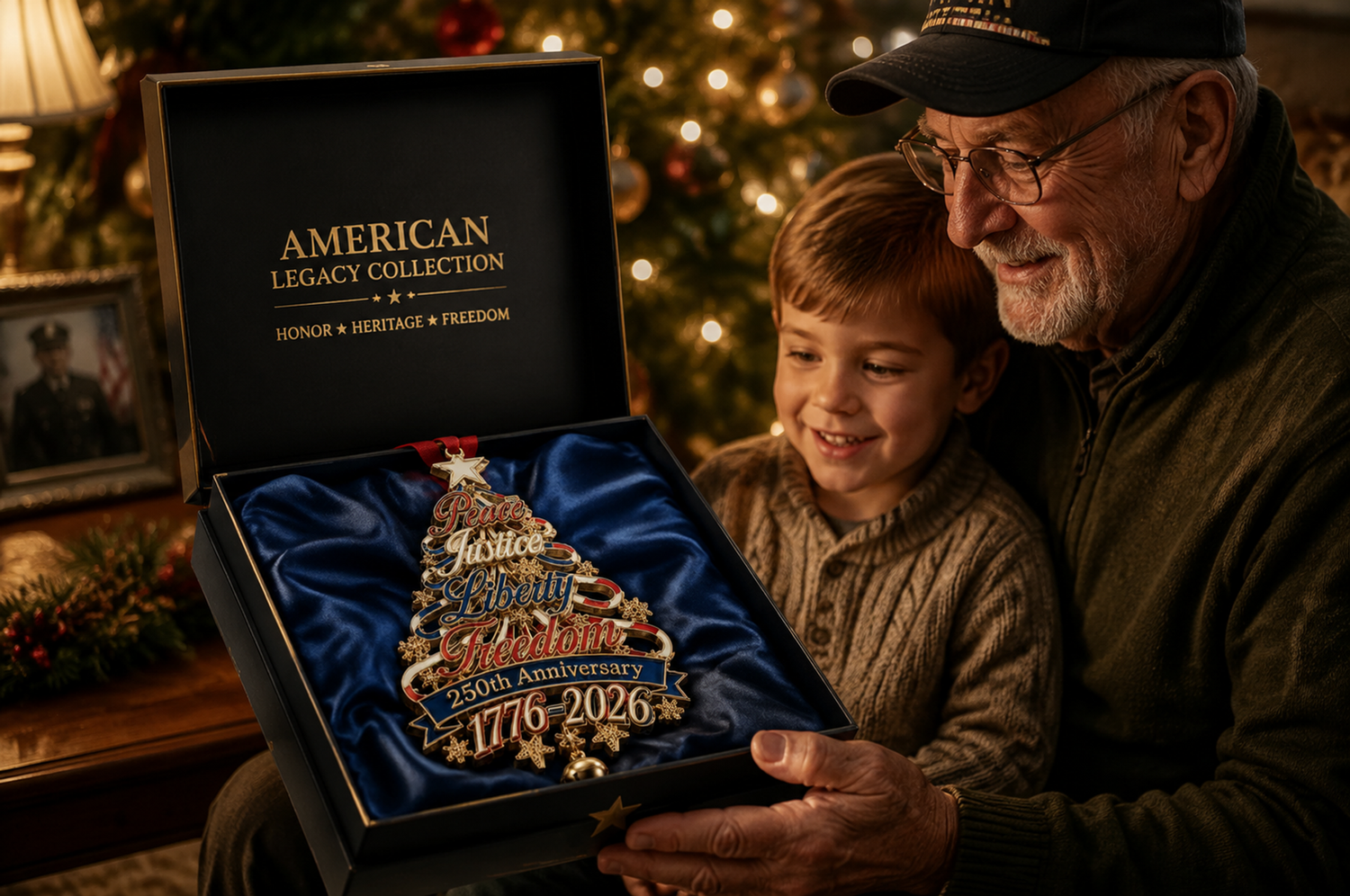 250th anniversary patriotic christmas tree ornament landing 08