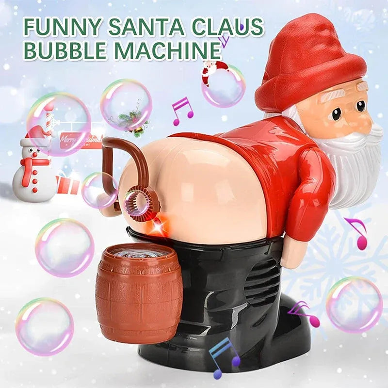 🔥🎅 Funny Santa Bubble Machine | Bubbles, Music & Flashing Lights for Holiday Fun 🫧