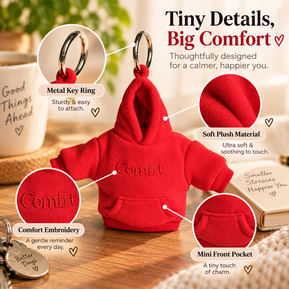 🔑 Stress-Relief Hoodie Charm – Portable Clip-On Keychain, Stylish & Multi-Use Gift Idea