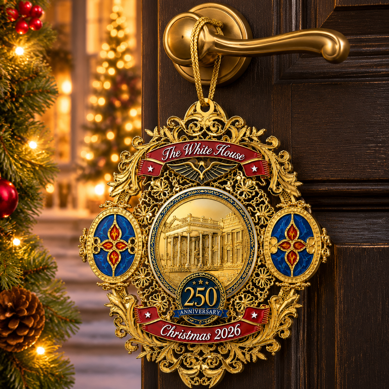 ✨White House 250th Anniversary Christmas Commemorative Ornament