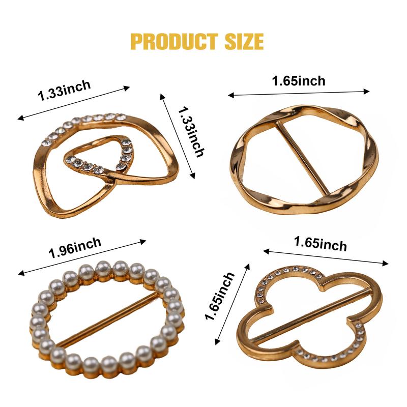 👗4 Counts Women's Fashion Metal Shirt Clips
