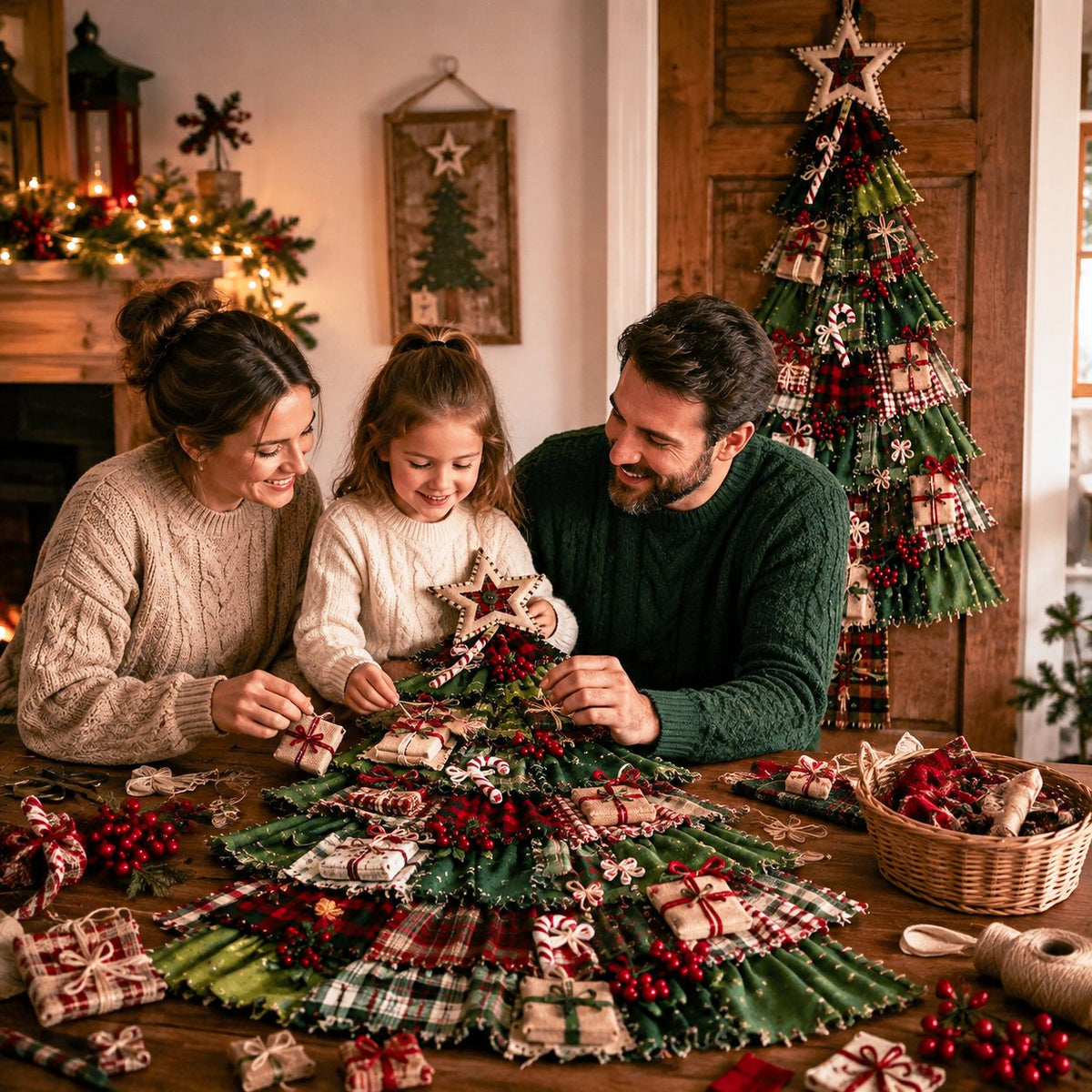 DIY Oversized Patchwork Christmas Tree Door Hanging Kit – Beginner-Friendly, All Tools & Guide Included
