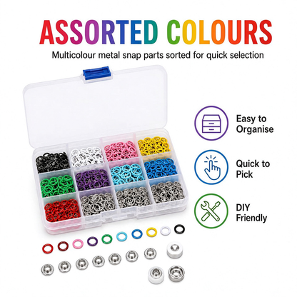 Including 100pcs Invisible Colored Metal Buckle & 1 Count Manual Pressure Pliers 🔧