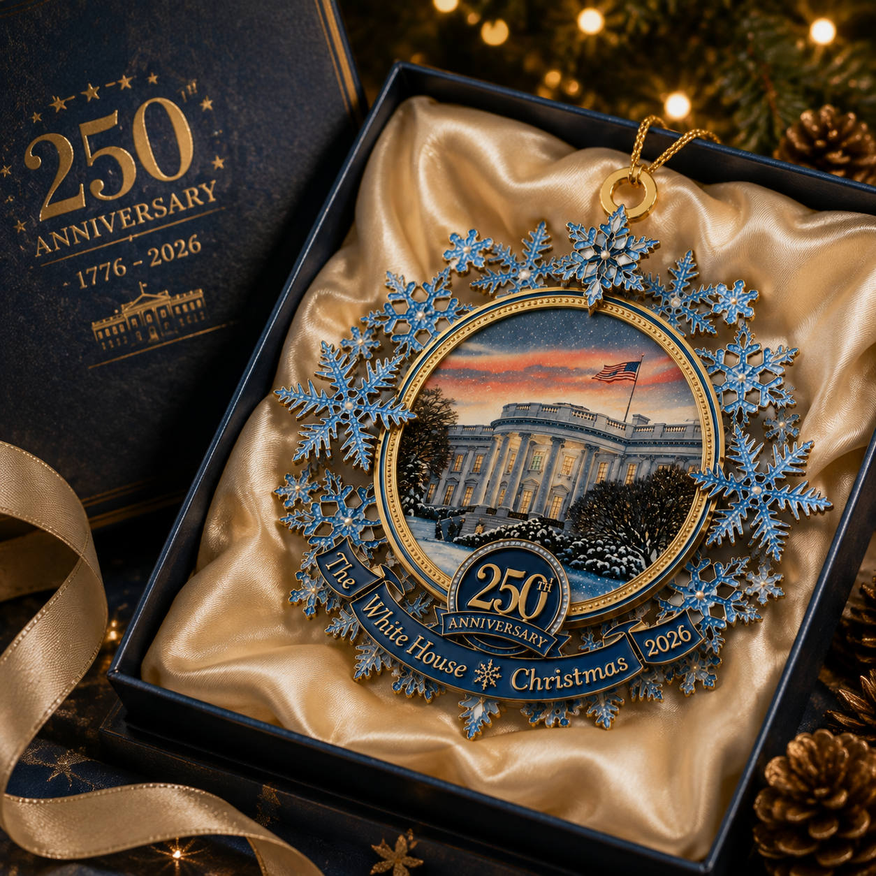 ✨White House 250th Anniversary Commemorative Snowflake Ornament