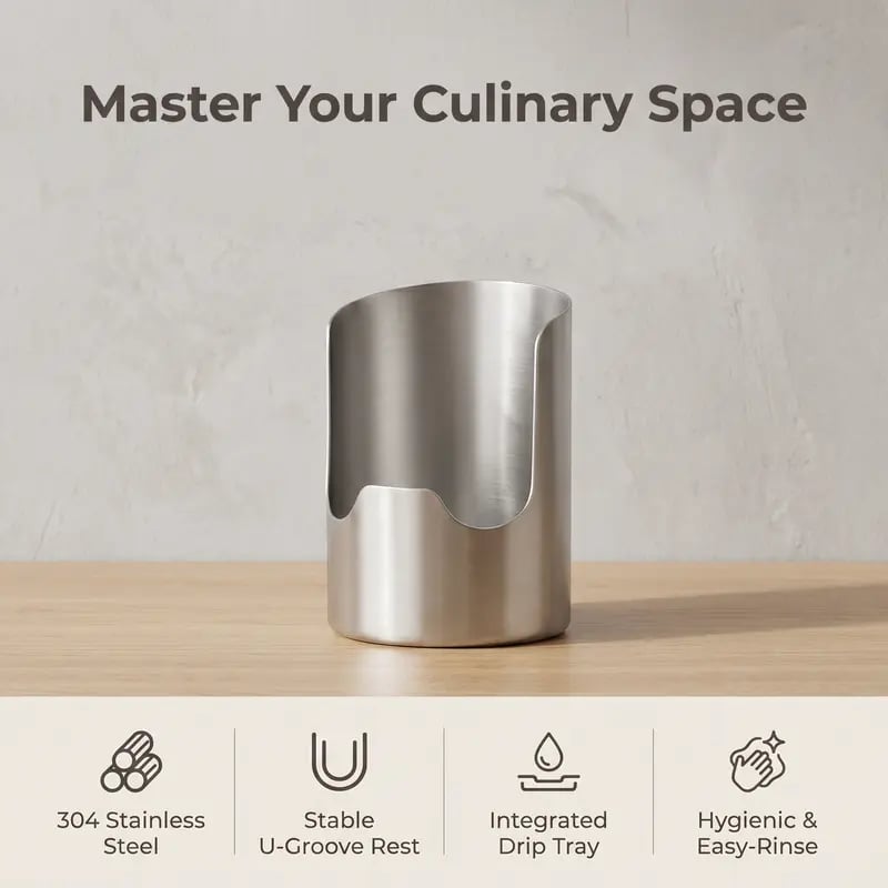 ✨LAST DAY 49% OFF 🍴Stainless Steel Utensil Organizer | Keep Your Kitchen Counter Clean & Stylish