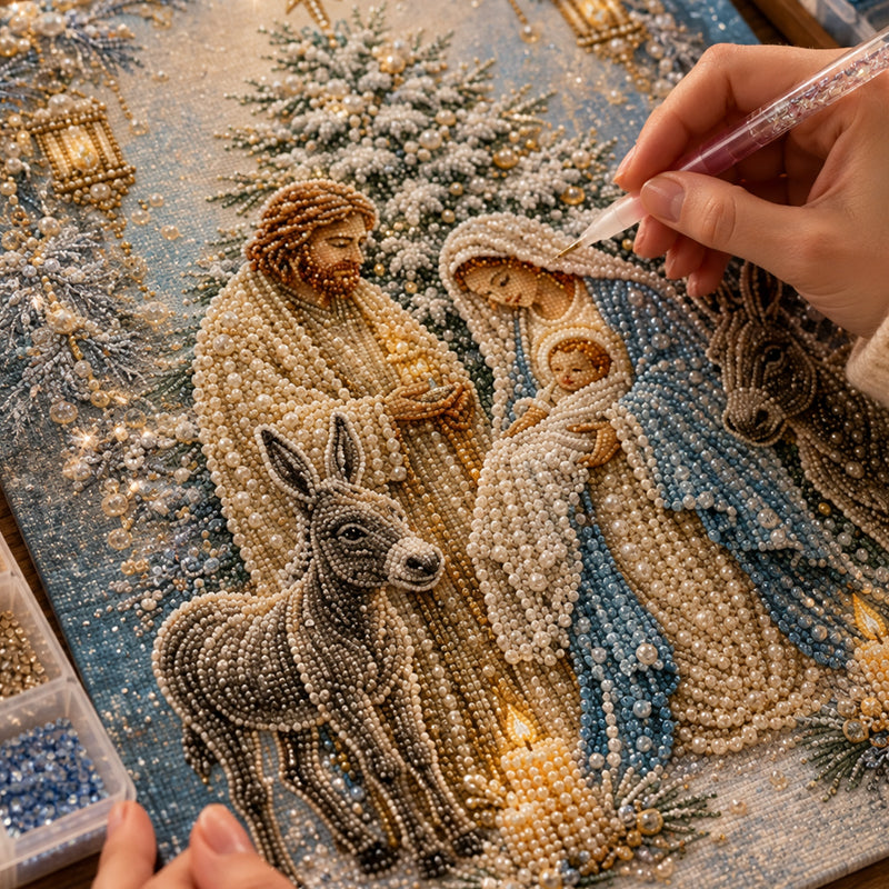 🎉🎄 Limited Edition!🔥🌟 Nativity Scene Diamond Painting Kit